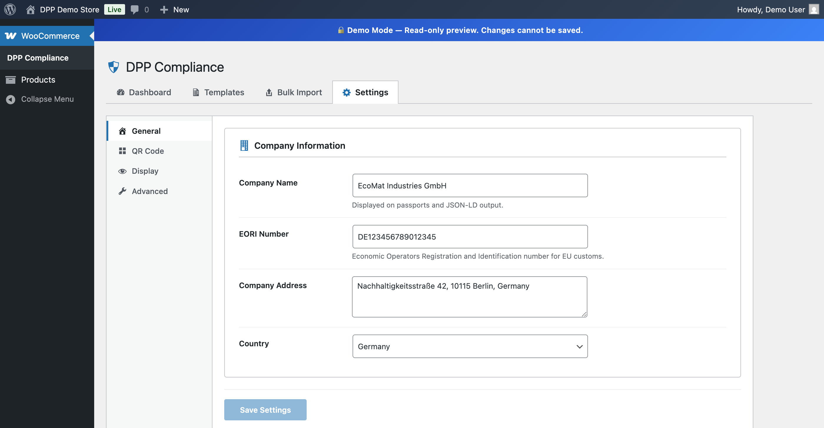 Plugin Settings